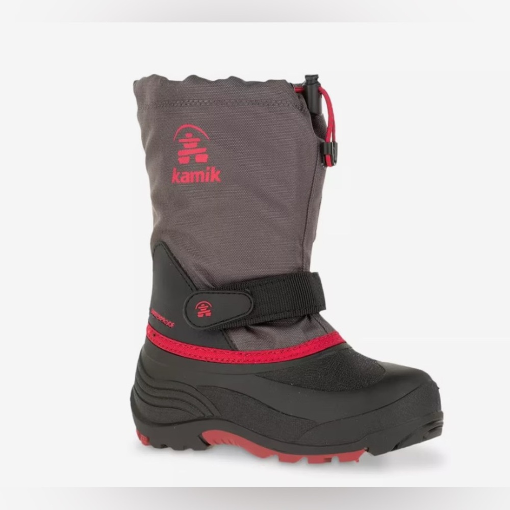 Kamik Kids' Gray and Red Snow Boots